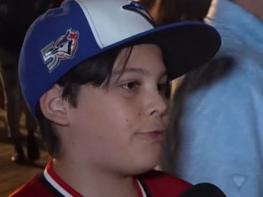 A young Blue Jays fan went on a wild rant after a loss to the Tampa Bay Rays.
