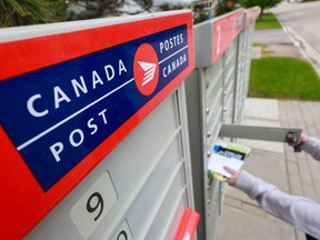 A Canada Post community mailbox in Calgary.