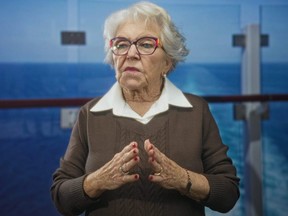 Elderly woman on a cruise