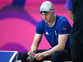 Scotland's Sean McCann between events at the Commonwealth Games.