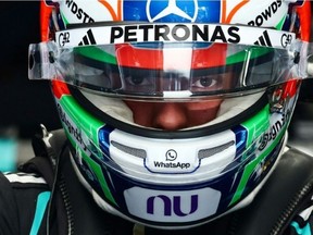 Kimi Antonelli focuses ahead of taking pole in Belgium.