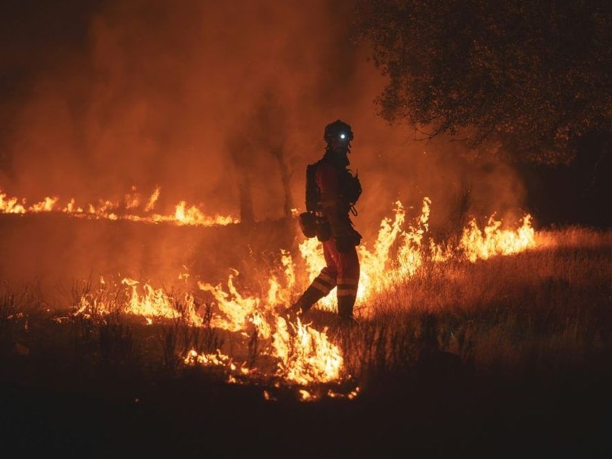 Some residents awoke to the smell of smoke drifting in from blazes burning out of control near the Spanish capital.