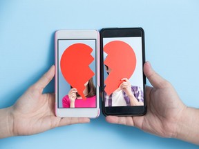hand take phone