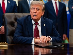 U.S. President Donald Trump speaks in the Oval Office at the White House in Washington, D.C., Friday, July 24, 2026.