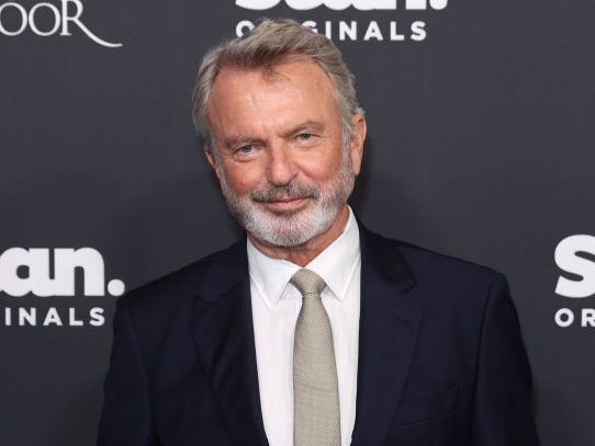 Sam Neill attends the world premiere of "The Portable Door" at Hoyts Entertainment Quarter on March 23, 2023 in Sydney, Australia.