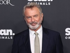 Sam Neill attends the world premiere of "The Portable Door" at Hoyts Entertainment Quarter on March 23, 2023 in Sydney, Australia.