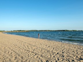 View of Toronto Islands' beach on Lake Ontario, in Toronto, September 14, 2023.