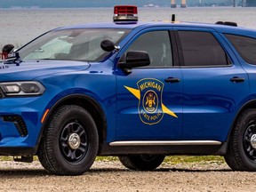 A Michigan State Police vehicle.