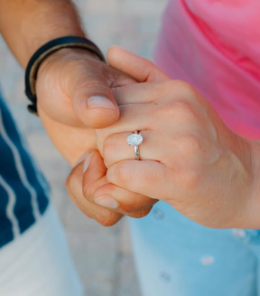 Brooke Henderson with Ricky Castro in image from Instagram announcing their engagement.