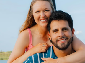 Brooke Henderson with Ricky Castro in image from Instagram announcing their engagement.