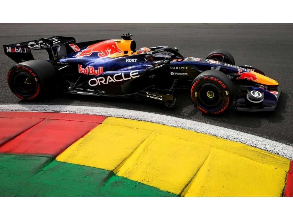 Max Verstappen found enough speed for second on the grid in qualifying at Spa-Francorchamps. (JOHN THYS/AFP)