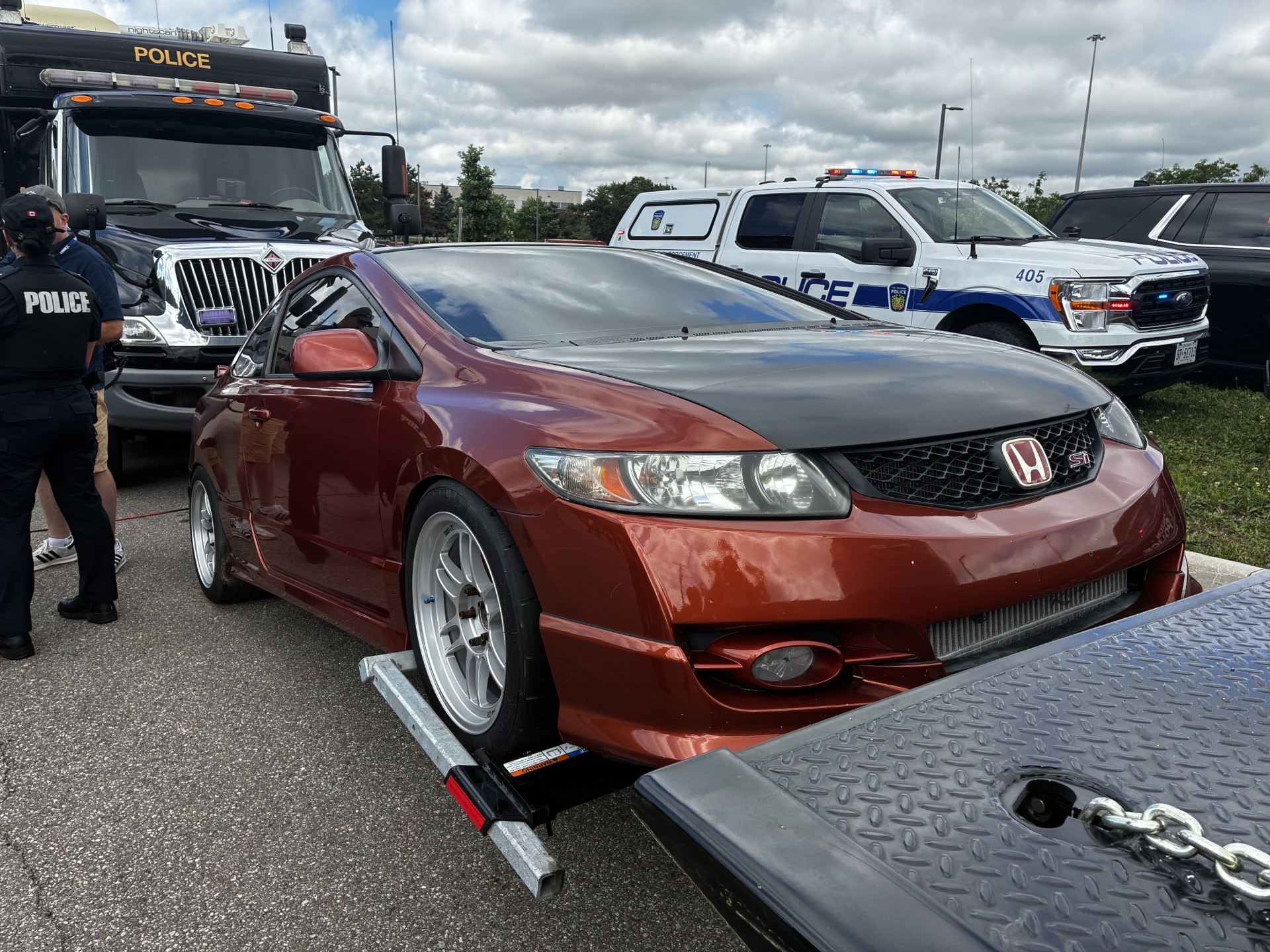 This Honda was seized as part of Project ERASE, a multi jurisdictional project between several police sevices across the Greater Toronto Area. This Honda was seized as part of Project ERASE, a multi jurisdictional project between several police sevices across the Greater Toronto Area.