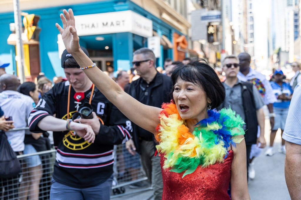 Toronto Mayor Olivia Chow marches in the Toronto Pride Parade along Yonge St. on June 28, 2026. Toronto Mayor Olivia Chow marches in the Toronto Pride Parade along Yonge St. on June 28, 2026.