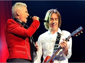 Roxette's original singer Marie Fredriksson and bandmate Per Gessle perform at the Scotiabank Saddledome in Calgary on Aug 9, 2012.