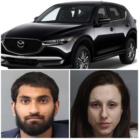 Vehicle sought in a Niagara Falls homicide probe, along with suspects Maaroof Bangi, 23, and Josta Grace MacNeal, 30. NIAGARA REGIONAL POLICE HANDOUTS