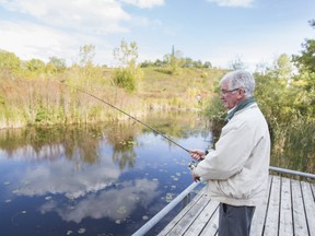 Fishing at Don Valley Brick Works Park