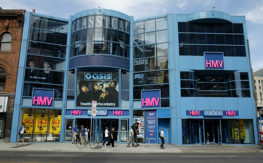  The HMV location at 333 Yonge St. in Toronto is seen in July 2002.. CHRIS BOLIN/POSTMEDIA NETWORK FILES