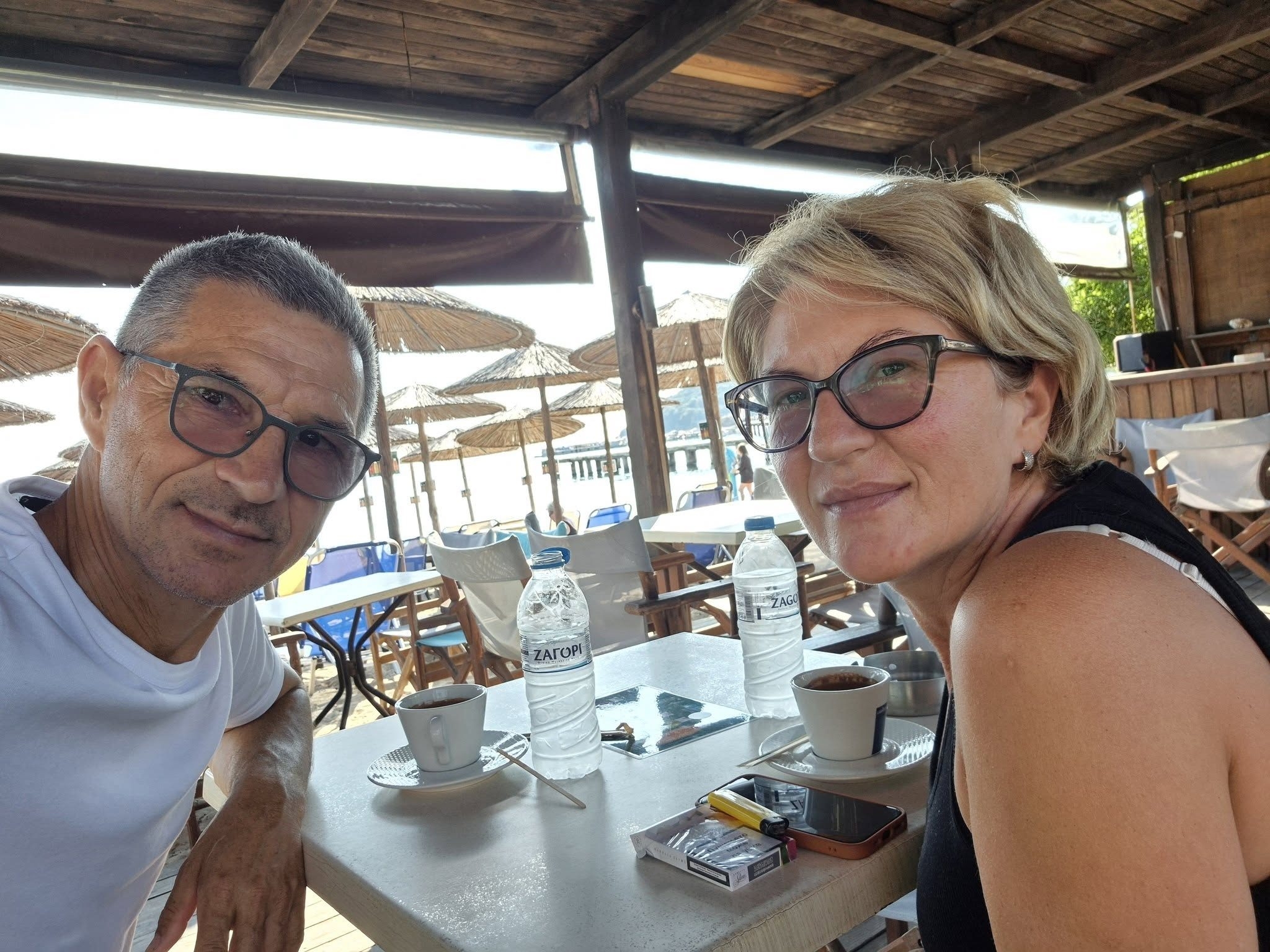 Enjoying Greece before the life-changing ordeal. (Facebook) Enjoying Greece before the life-changing ordeal. (Facebook)