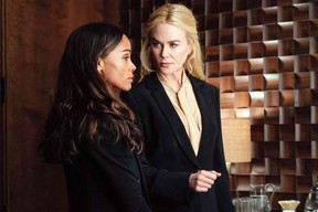 Zoe Saldana and Nicole Kidman in a scene from 'Lioness.'