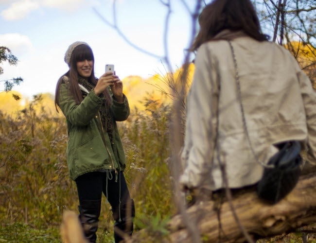 Rachel Bromberg uses a phone to take a photo at Todmorden Mills in Toronto in November 2011. Rachel Bromberg uses a phone to take a photo at Todmorden Mills in Toronto in November 2011.