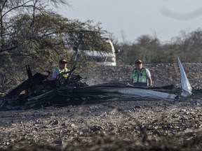 Wreckage of a small plane in Peru
