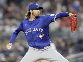 Kevin Gausman of the Toronto Blue Jays pitches