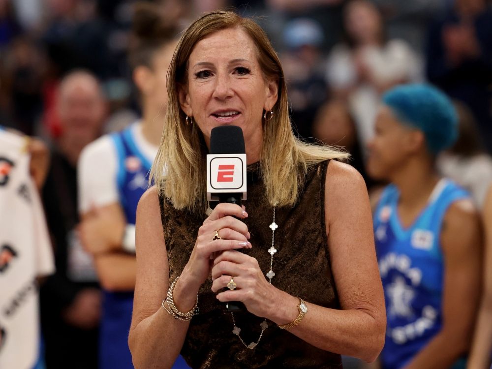 WNBA commissioner Cathy Engelbert speaks after the 2026 WNBA All-Star Game.