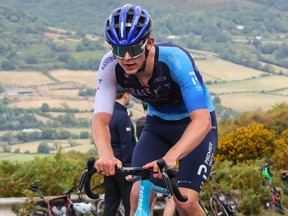 British cyclist Finlay Tarling competes during stage 5 of the Tour of Great Britain from Pontypool – The Tumble last year.