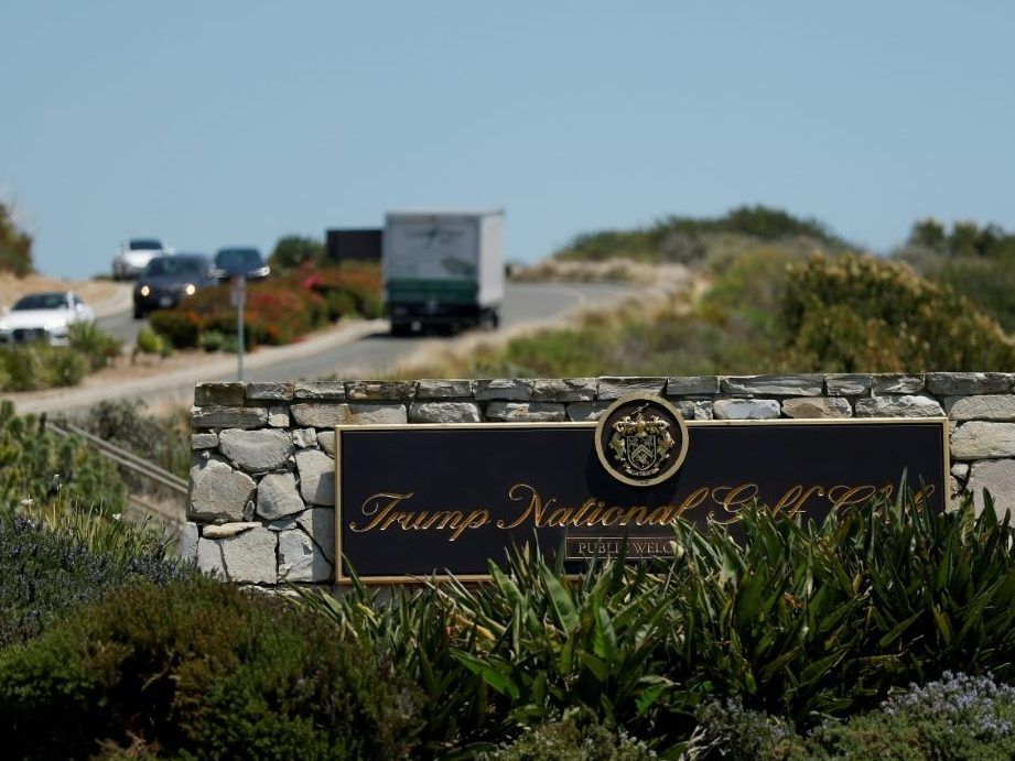 An armed man was arrested at Donald Trump's golf course in Los Angeles two days before the U.S. president was set to visit.