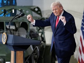 U.S. President Donald Trump visits Fort Bragg U.S. Army base in Fort Bragg, N.C., Feb. 13, 2026.