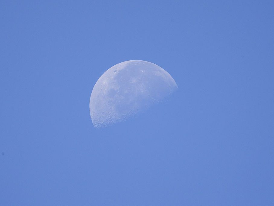 The Moon is seen above Sofia, Bulgaria, on August 5, 2026. The photograph was taken as astronomers and skywatchers observed the widely anticipated impact of a SpaceX Falcon 9 upper stage with the lunar surface during a closely followed space event.
