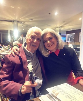 Lloyd Robertson and Lisa LaFlamme seen having Christmas lunch together in December 2025.