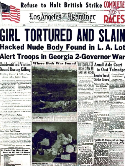 BIG NEWS IN 1947. L.A. HERALD EXAMINER