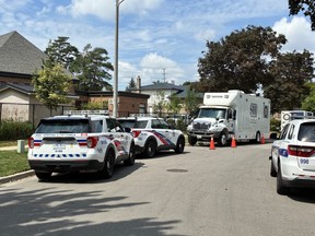 Authorities investigate a fatal shooting involving a Toronto Police officer in Mississauga on Thursday, Aug. 6, 2026.