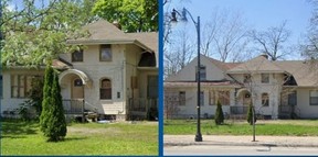 A former multi-unit rental property that was located at 7081 Stanley Ave. in Niagara Falls, Ont.