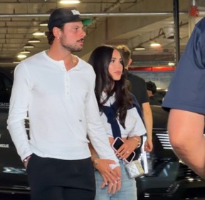 Toronto Maple Leafs captain Auston Matthews with girlfriend Vanessa Piunno at the U.S. Open.