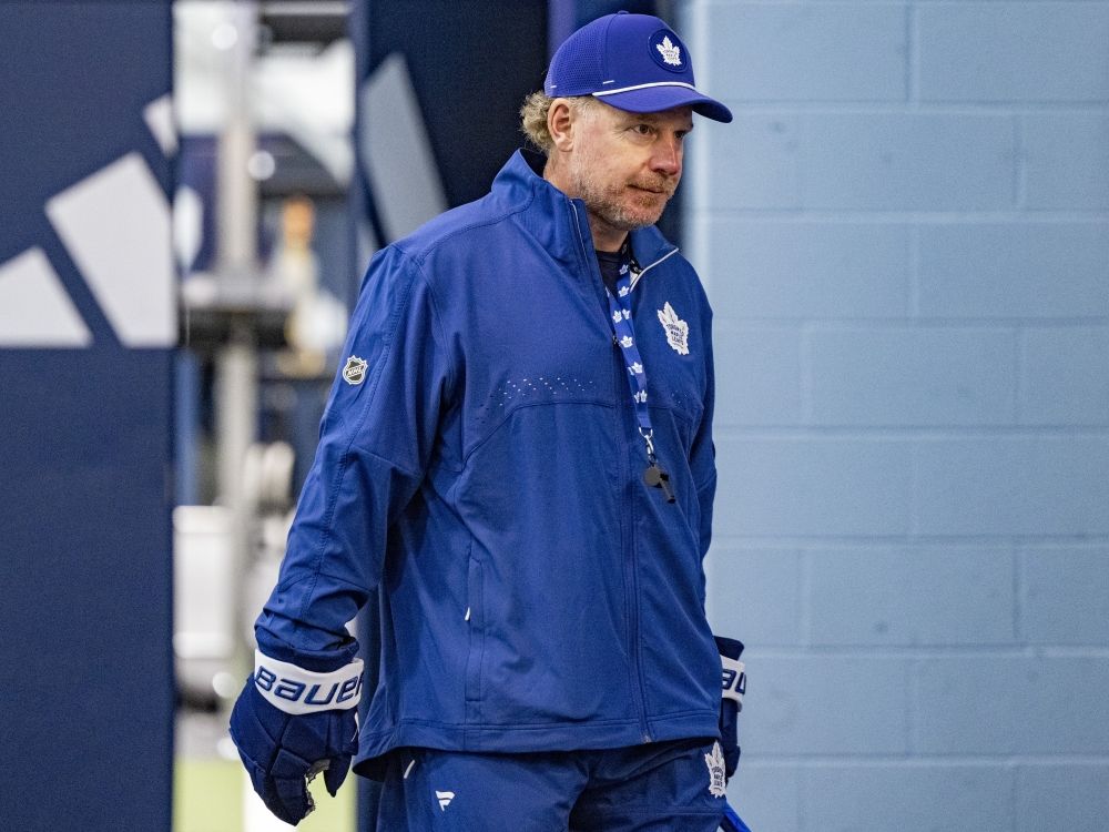 Maple Leafs associate coach Daniel Alfredsson at training camp.