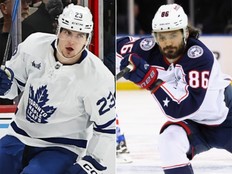 Matthew Knies (left) and Kirill Marchenko were involved in a trade on Monday.