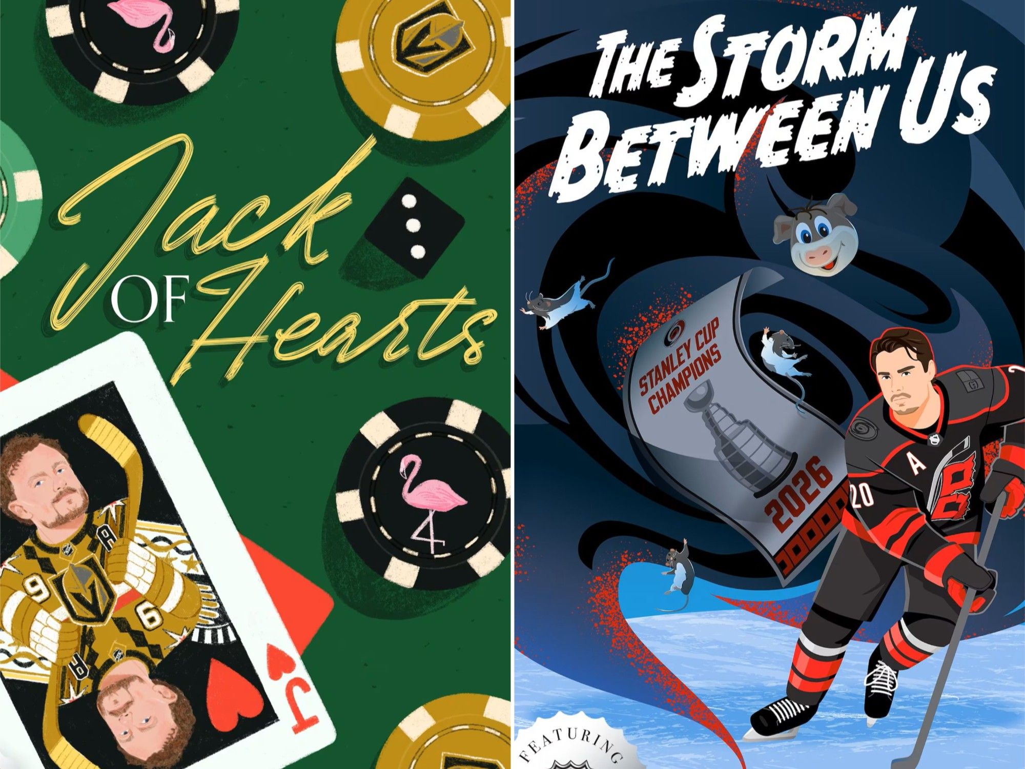 The NHL is launching a 'Hot for Hockey' campaign with two stories featuring Golden Knights' Jack Eichel and Hurricanes' Sebastian Aho.