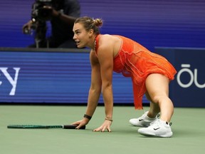 Two-time defending champion Aryna Sabalenka is through to the US Open quarter-finals after a win over American Taylor Townsend.