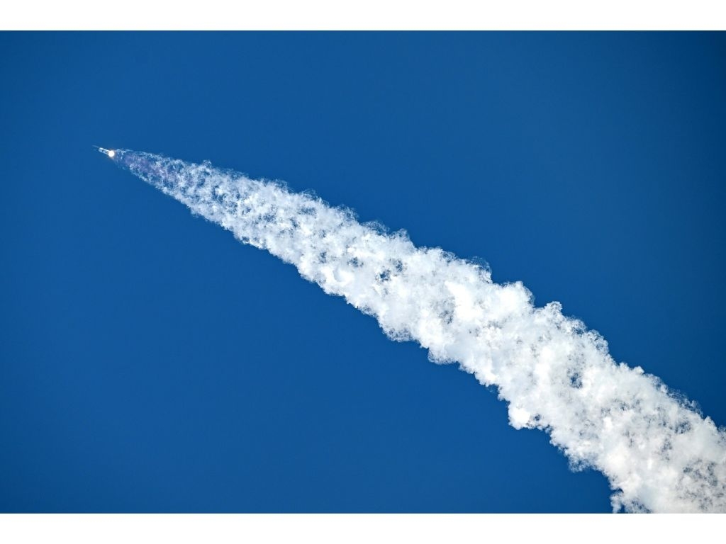 Starship will attempt to enter Earth’s orbit on its 14th test flight. (RONALDO SCHEMIDT/AFP)