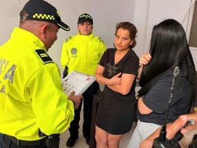 Colombian police detain the wife of Adolfo Macias, alias "Fito," one of Ecuador's most powerful drug lords.