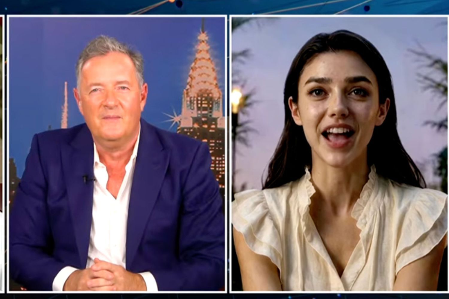 Piers Morgan and AI ‘actress’ Tilly Norwood.