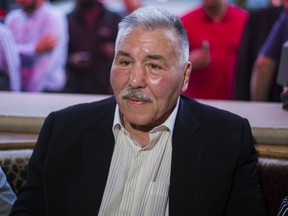 George Chuvalo is pictured during his 80th birthday celebration in Toronto, Sept. 12, 2017.