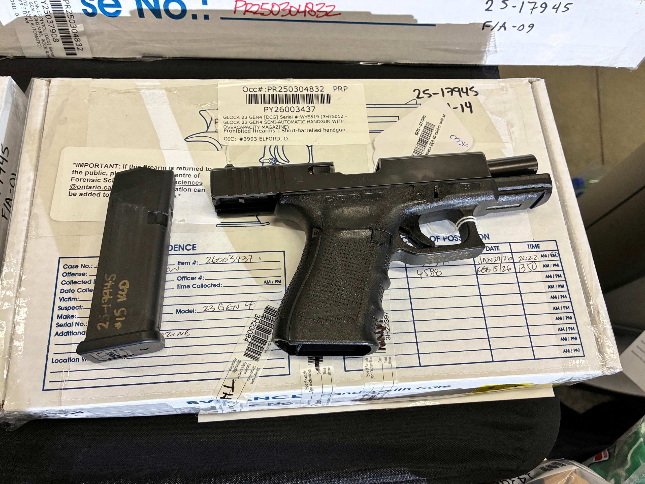 Handgun seized in Project Red Zone bust linked to Mississauga homicide: Cops