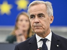 Prime Minister Mark Carney delivers a speech at the European Parliament in Strasbourg, France, as part of a trip during which he welcomed a proposal for Canada to become the EU's first associate member, Thursday, Sept. 17, 2026.