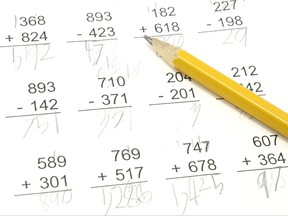 Math results stink, while students meet the standard in reading and writing.
