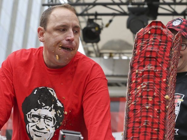 ‘I eat salads and drink water’: Joey Chestnut prepping for Toronto poutine eating challenge