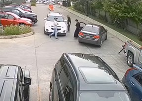 Security camera footage shows a victim being robbed during a distraction theft last June in Scarborough.