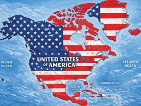 Map posted on social media Monday by U.S. President Donald Trump